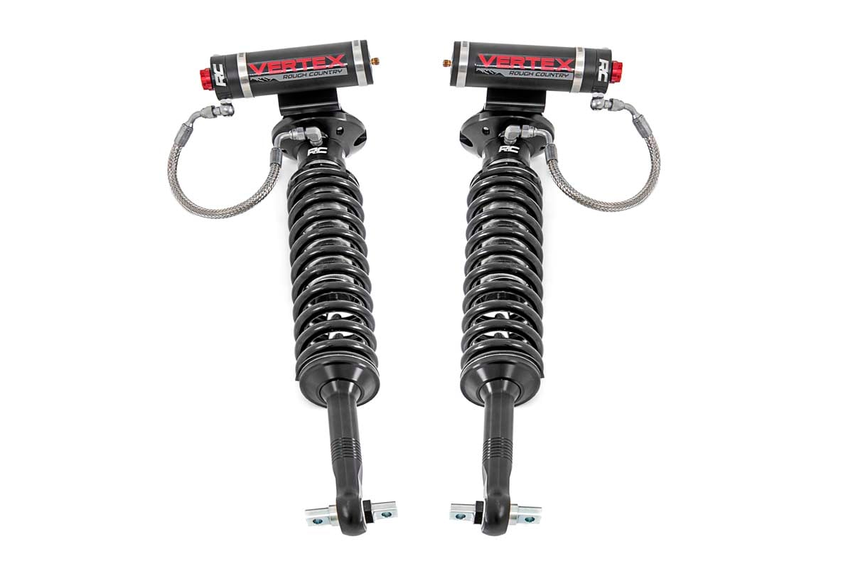 Ford F-150 Coilover Suspension Kit - Front - Rough Country - Vertex 2.5 Remote Reservoir, 8-Stage Adjustable - '14-'23